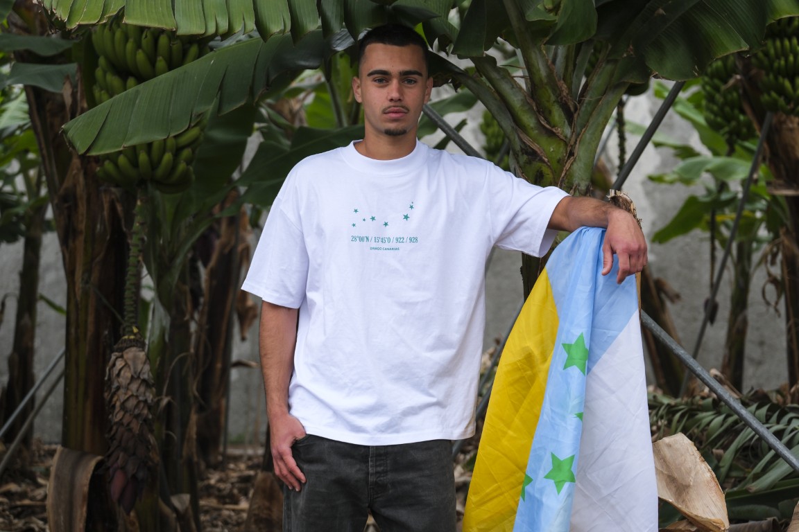 Camiseta 8 Estrellas Canarias blanca: imagen 1