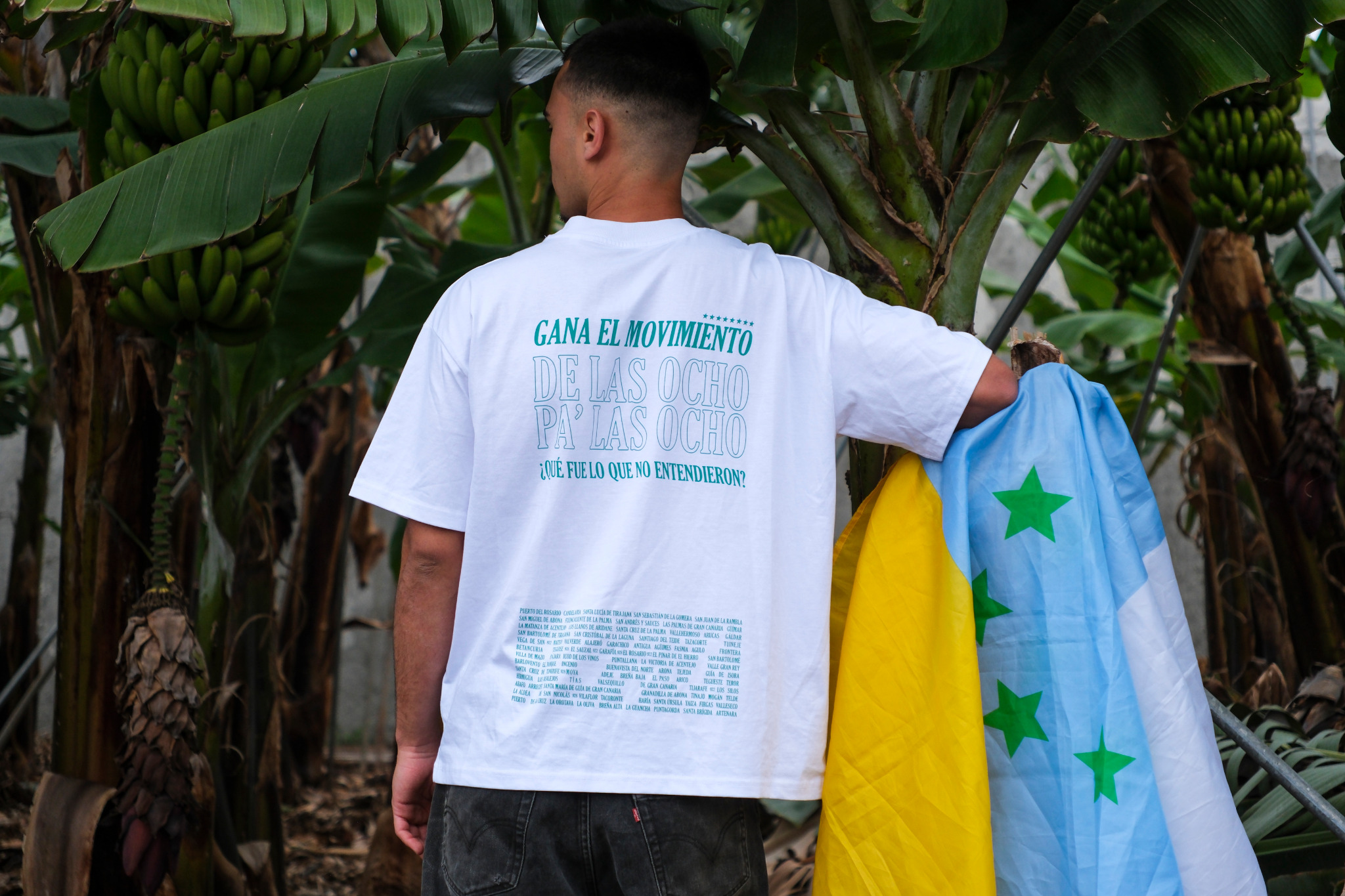 Camiseta 8 Estrellas Canarias blanca: imagen 4